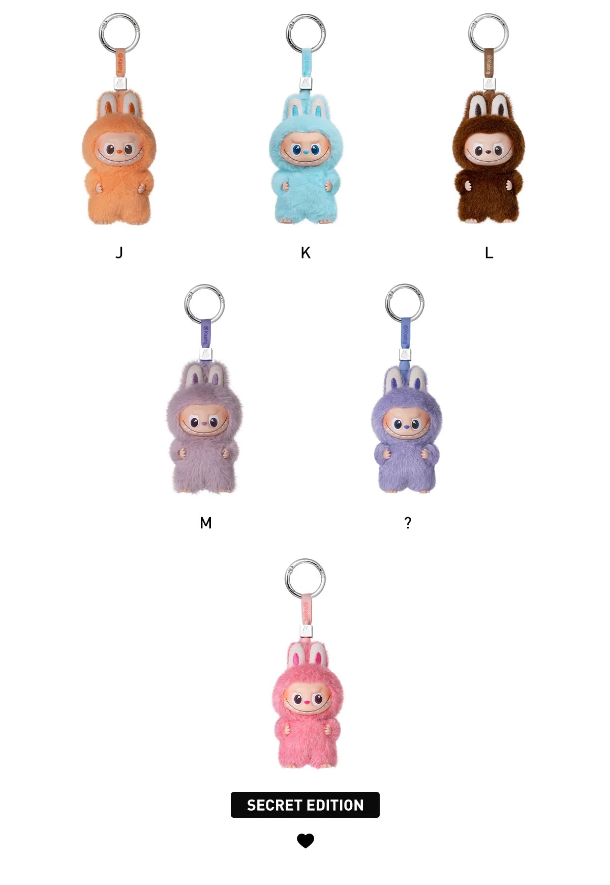 Popmart Labubu The Monsters Pin For Love  - Vinyl Plush Pendant blind box (A-M)