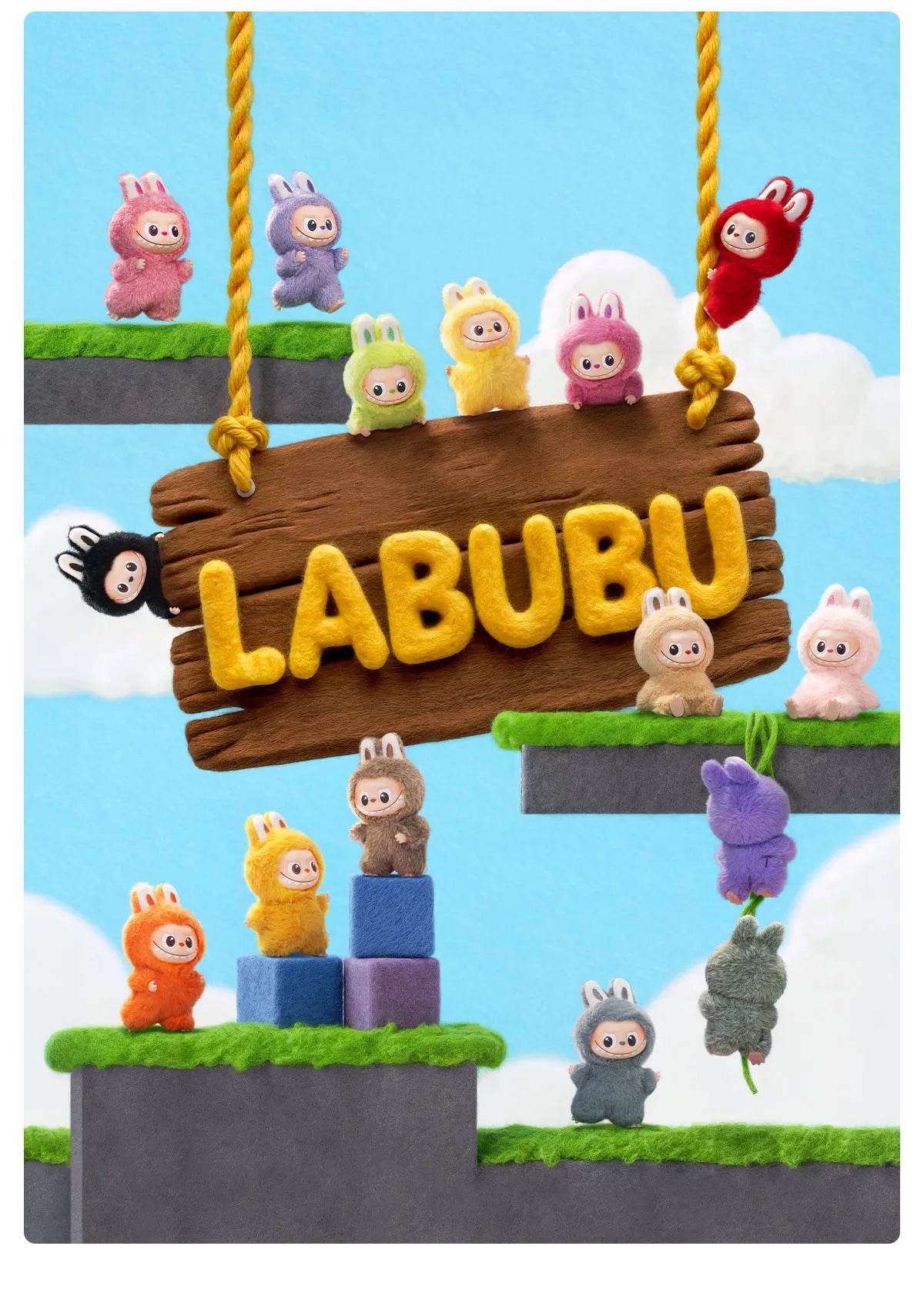 Popmart Labubu The Monsters Pin for Love Series-Vinyl Plush Pendant Blind Box (N-Z)
