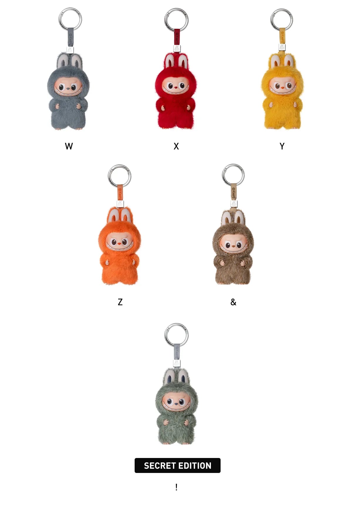 Popmart Labubu The Monsters Pin for Love Series-Vinyl Plush Pendant Blind Box (N-Z)